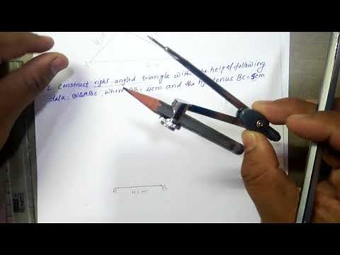 Construction of a right angled triangle