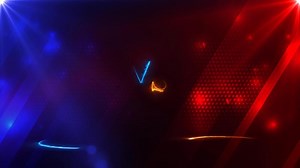 versus battle with glowing lights effect green screen background