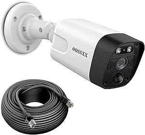 OOSSXX 4K PIR Extend Camera Outdoor Indoor Video Surveillance Security Waterproof Wired POE Camera, Home IP 4K 8MP, Night Vision, Just Extend POE Kits
