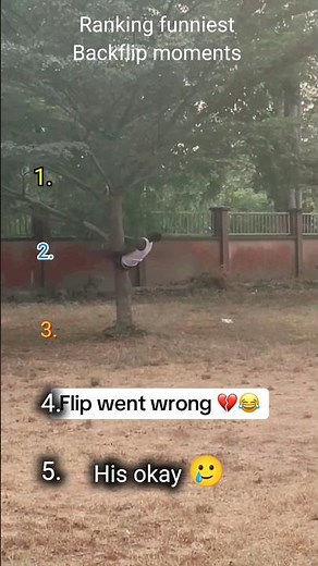 Ranking funniest Backflip moments 🤣 #funny #backflip #foryou #fail