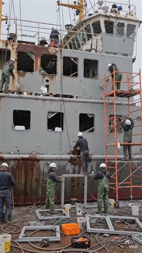 I Found a Destroy Ship,, And I rebuild It Parfectly 🤯🔥🔥🚢 #restoration #repair