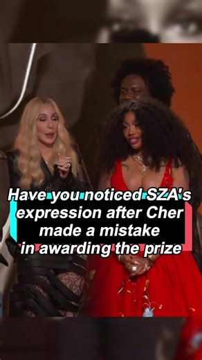 SZA's Quick Reaction to Cher's Award Mistake