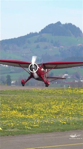 Stinson Vultee V-77 Reliant Take-off! 🇨🇭 Rare 1944 radial engine sound at Fribourg-Ecuvillens ✈️