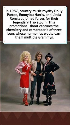 Dolly Parton, Emmylou Harris, & Linda Ronstadt: Trio (1987) 🎶