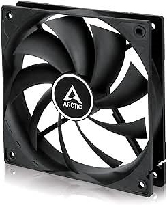 ARCTIC F12 TC - 120 mm Case Fan with Temperature Control, Very Quiet Motor, Computer, Fan Speed: 300-1350 RPM - Black