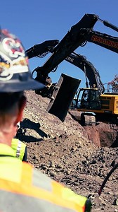 #Construction in slow motion. Rock Structures and SITECH Intermountain on a residential construction site in Utah using precision guidance tech to dig foundations and sculpt the landscape to the engineered design model. | Trimble Geospatial and Civil Construction