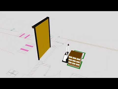 Simulation of DF AGVs/AMRs on Visual Components Software