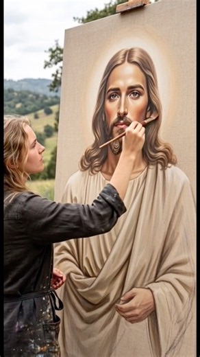 Painting Jesus Christ on a Board 🙏🎨