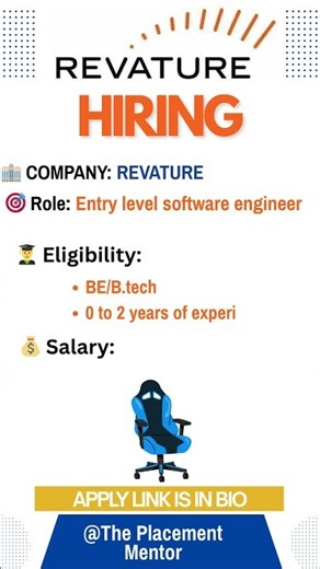 IT Job for Freshers | Revature Software Engineer 💼