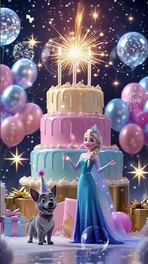 🎂 Bluey & Elsa’s Magical Winter Birthday! ❄️ Fairy Sparkle Cake Party in 3D Animation #shorts