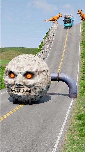 Long Capsule Buses vs Low Pipes - BeamNG.drive #car #shorts #beamngdrive