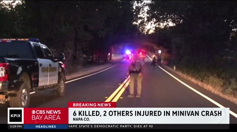 6 killed, 2 injured in Napa County crash, driver suspected of DUI