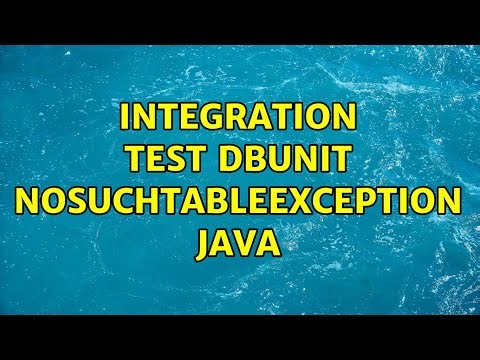 Integration test DBUnit NoSuchTableException Java