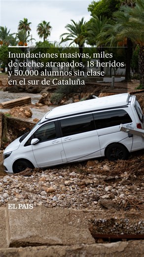 EL PAÍS on Instagram: "Las comarcas de las Terres de l’Ebre, en el sur de Cataluña, se despiertan este lunes bajo un manto de barro y un aluvión de piedra y rocas tras el paso de la dana Alice. Son visibles los estragos del violento temporal que ha afectado la zona durante este fin de semana, y especialmente el domingo por la tarde, y la buena noticia es que, según afirman las autoridades de Emergencias, lo peor ya pasó. Los Bombers de la Generalitat subrayan que, pese al gran volumen de llamad
