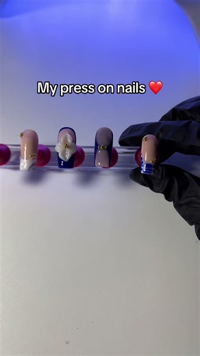 Disponible Bleu press on nails #fyp #nails #nailsart #الشعب_الصيني_ماله_حل😂😂