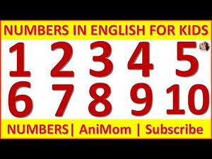Numbers | 1234 | English | AniMom | Kids