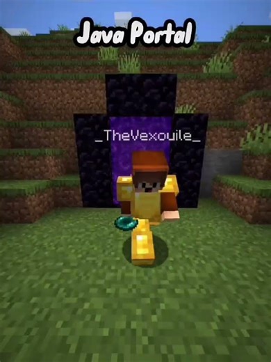Java portal vs Bugrock portal 💀 #minecraft #bugrock #vexouile #edit