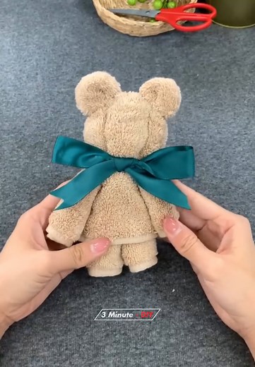 3.8M views · 40K reactions | A lovely teddy bear made with towel and love | Simple ideas | Facebook
