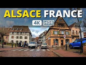 🥰 Driving in ALSACE FRANCE - Road Trip through the Wine Route to OBERNAI (4k UHD) 🙏