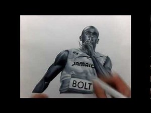 Usain Bolt drawing by r3nd0s