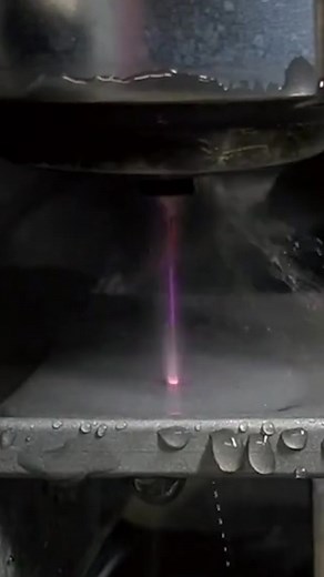 171K views · 874 reactions | A few 0,8mm micro holes are drilled on 5mm thick plate with the use of laser waterjet by firstly speeding up and then slowing down. | Interesting Engineering | Facebook
