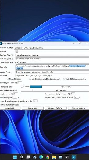 Create Your Own BSOD #windows #bsod