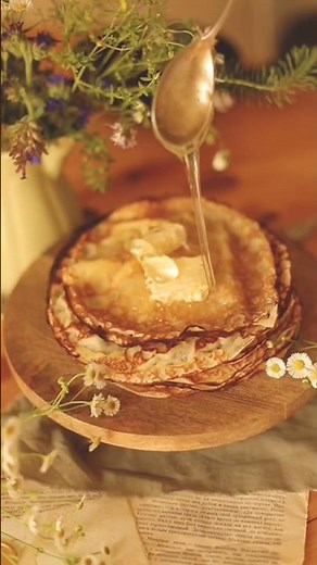 Thin Pancakes That Never Fail🥞 #baking #slowliving #simpleliving #cottagecore #homemaking