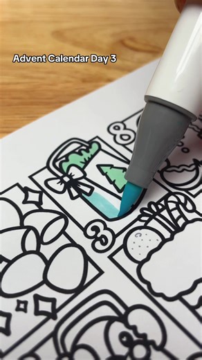 Advent Calendar Coloring - Day 3 🩷 #coloring #adventcalendar #ruthscoloringadvent