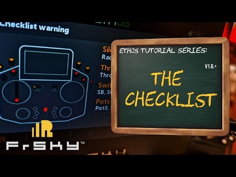 Checklist Warning - FrSky EthOS Instructional Series
