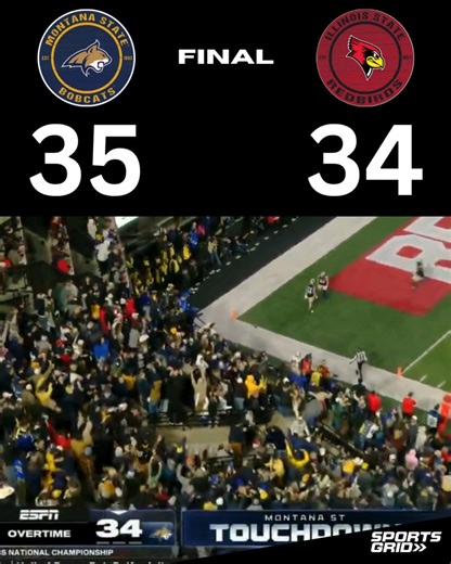 Montana State Bobcats WIN the FCS Championship in Overtime against the Illinois State Redbirds!!! #CFB #FCS #GoBobcats #BobcatBuilt | SportsGrid