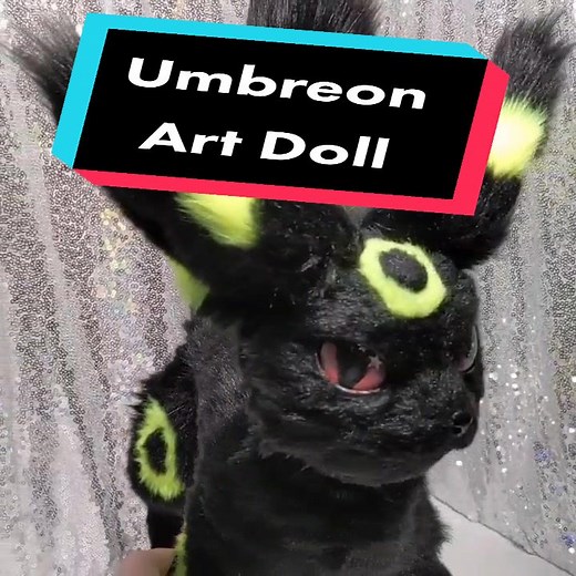 Handmade Poseable Umbreon Art Doll | Pokemon Eeveelution