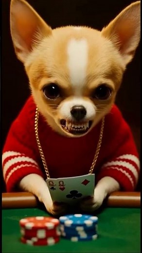 Dogs Playing Poker… Until the Chihuahua Flips the Table 🐶🃏😂