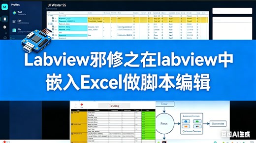 【Labview】在vi中嵌入excel做脚本编辑工具