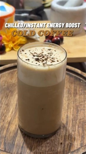 Chilled Cold Coffee|Instant Energy Bosst #recipe #coffee #shorts