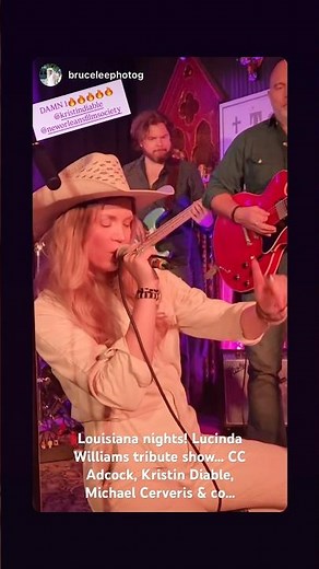 Louisiana nights! Slangin’ songs of Lucinda Williams w CC Adcock, Michael Cerveris & co. #livemusic