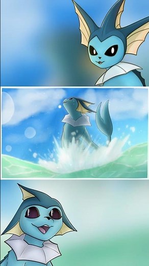 Vaporeon Splashing Around! - Art Timelapse #art #timelapse #speedpaint #drawing #pokemon #nintendo