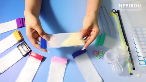 92 Pcs Travel Protein Powder Containers, Reusable Protein Powder Container To Go Includes 56 Single-Dose Bags and 6 Large Zip Bags for Workout, Fitness, Travel