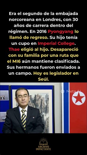 Le ordenaron volver a Pyongyang — y eligió el futuro de su hijo 🇬🇧 #Historia