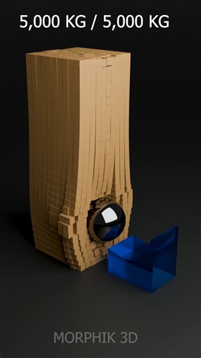 MORPHIK3D on Instagram: "Cubes Stand Against 5,000 Kg Heavy Ball | Extreme Satisfying Demolition Simulation | Blender Animation #satisfying #animation #blender #simulation #physics #3danimation #vfx #cgi #destruction #satisfyingvideo #asmr #viral #blendersimulation #4k #particlesimulation #3dvisuals"