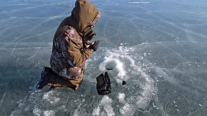 WOWZER!!! Big Spirit Lake, IA walleye on 3-lb test and a Perch jig. Calvin Grosvenor and I are out searching for Perch today and stumbled on to this dandy! What a fish! What a flight!! What a surprise!!! Book your Spirit Lake / Okoboji ice fishing dates with John Grosvenor and Calvin Grosvenor now! (712) 330-5815 Fishokoboji.com Striker Rapala Ice MarCum Technologies Otter Outdoors StrikeMaster Ice Augers | Lake Okoboji Fishing
