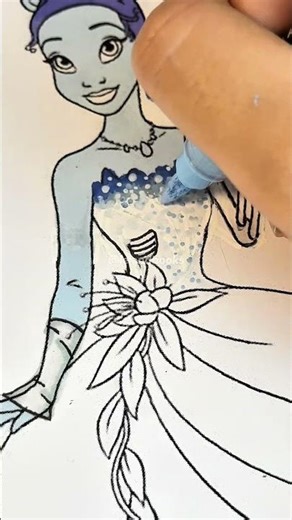 Corpse Bride as Tiana #corpsebride #drawing #coloring #coloringbook #halloween #coloringpages