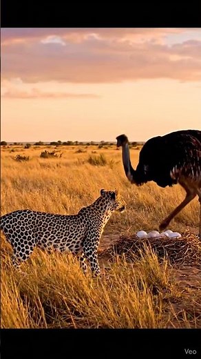 Ostrich vs Leopard | Real Animal Fight | AnimalClash