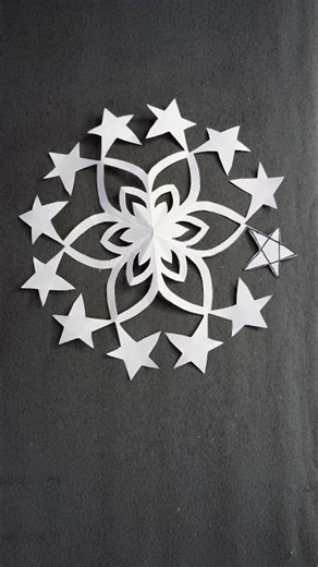how to make easy and beautiful snowflake with paper ❄️ 346 #shorts #snowflake #papercrafts #craft