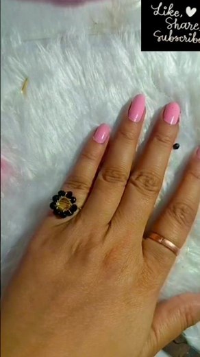 Make a Simple Wire-Wrapped Bead Ring in 5 Minutes! Beginner Friendly DIY#diy #viral #yt #shorts