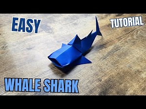 HOW TO MAKE A PAPER WHALE SHARK | ORIGAMI WHALE SHARK TUTORIAL STEP BY STEP