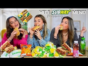 HELE SUBWAY MENU MUKBANG 🥪🥗🍪| Sara Verwoerd