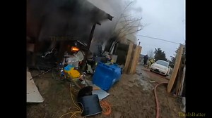 Williamstown volunteer firefighter rolls out of burning house on fire after flashover ----- LEO Round Table A Williamstown volunteer firefighter is recovering after being caught in a ceiling collapse and flashover at a fire that broke out on Humes Ridge Road Tuesday evening. Matt Combs is seen on the body cam of another firefighter rolling out of the burning building, still on fire. “Matt’s coming out of the structure. His gear is on fire. You can see the fire dripping off from some of his helme