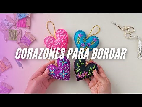 Corazones para bordar 💕 - Tutorial de bordado ideal para principiantes