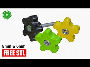3D Printed Star Knobs - 6mm & 8mm / How to make knobs DIY [4K]