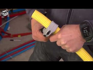 Installation of gas pipe and boiler